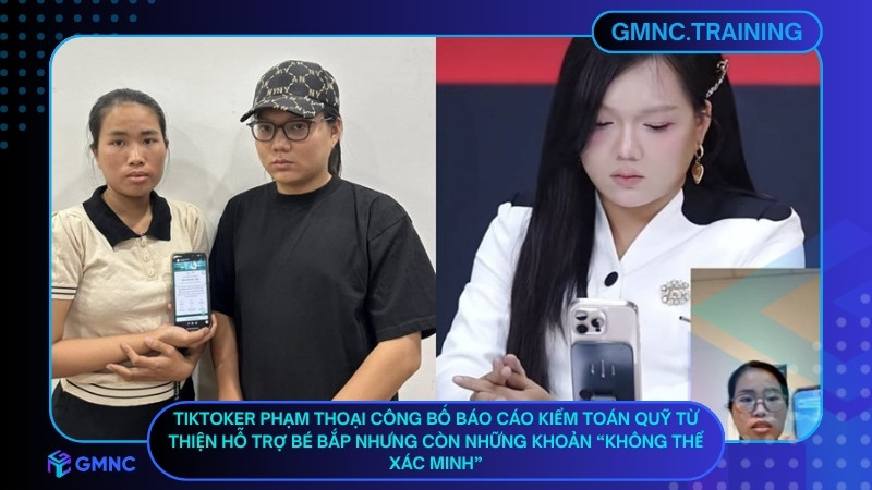 Tiktoker Phạm Thoại công bố báo cáo kiểm toán quỹ từ thiện hỗ trợ bé Bắp nhưng vẫn còn những khoản “không thể xác minh”