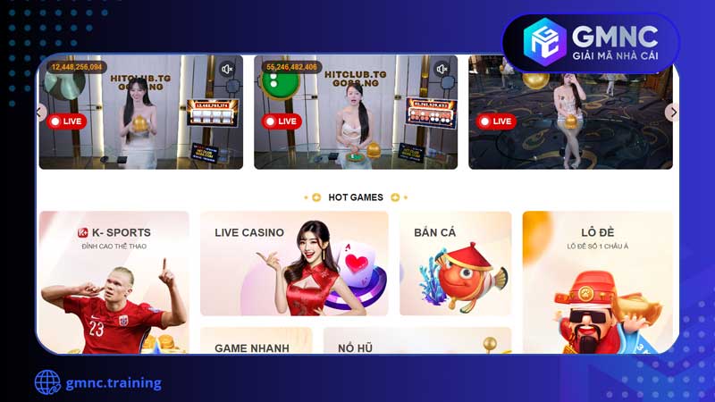 Nhà cái có hơn 1000+ game cá cược