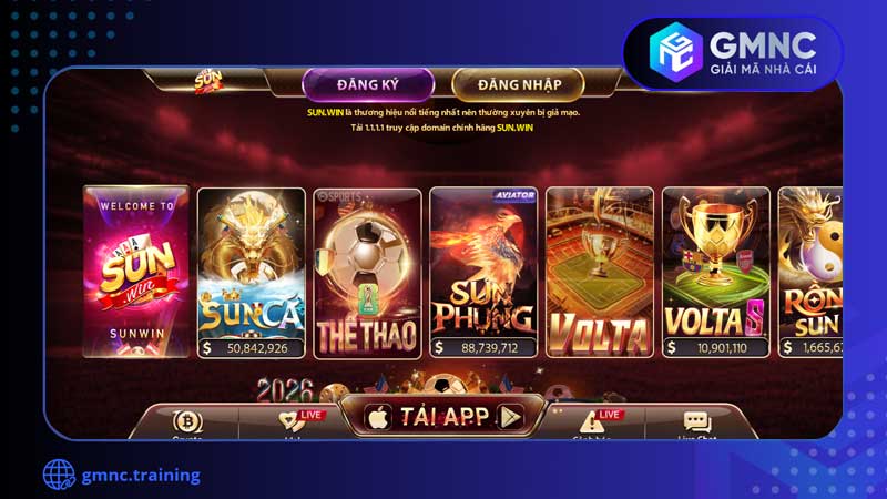 Sunwin có kho game đa dạng