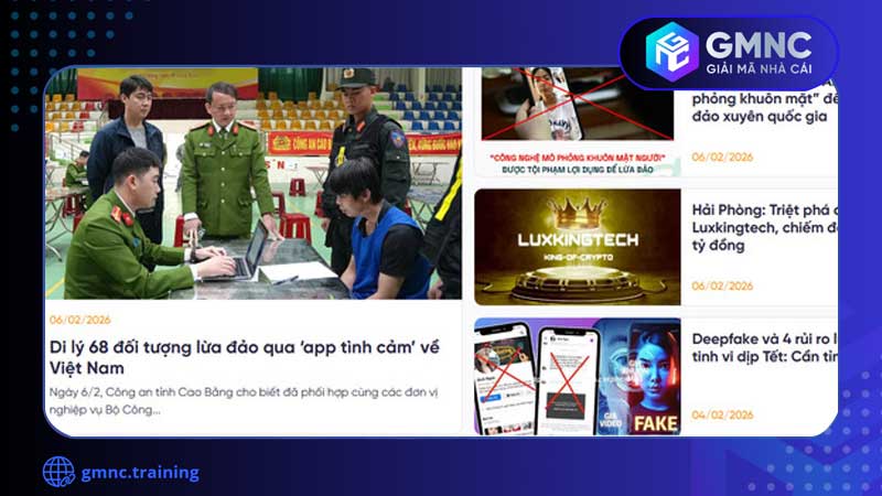 GMNC liên tục đăng tin cảnh báo lừa đảo trên website